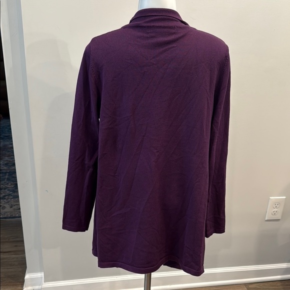 Purple Open Front Cardigan - Picture 5 of 8